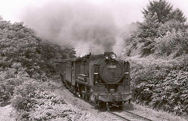 幌内線、三笠駅39695牽引5787ㇾ石炭列車1975年8月28日撮影